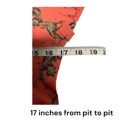 Guess Kids Leopard Print T-Shirt Orange 14Y Viscose & Polyester - Picture 6 of 9